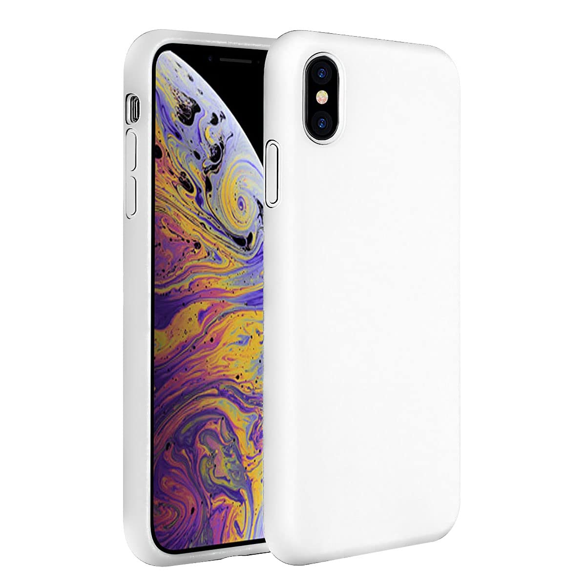 LIRAMARK Liquid Silicone Soft Back Cover Case for Apple iPhone Xs